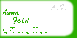 anna feld business card